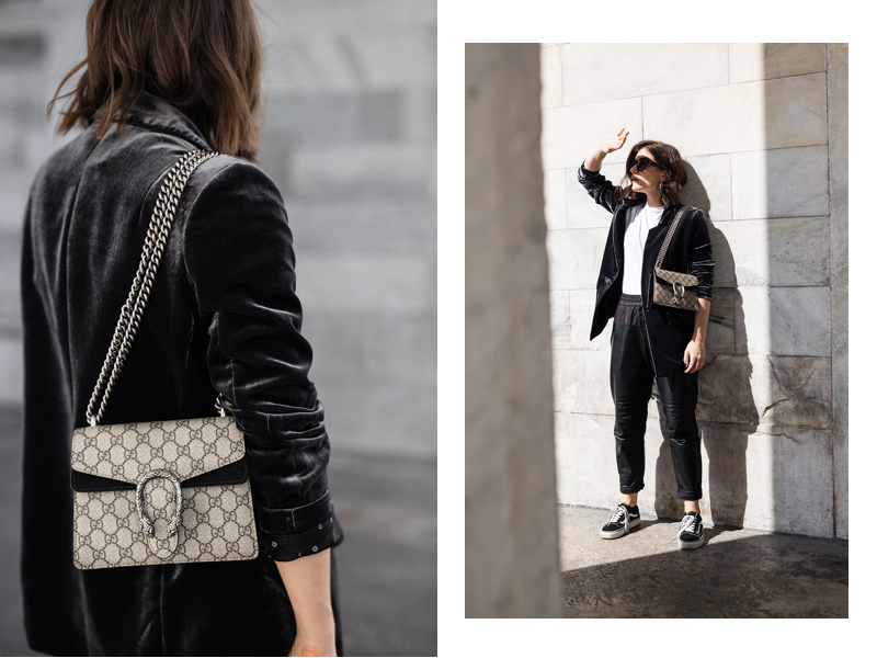 Velvet Blazer & Gucci Mini Bag I More on viennawedekind.com