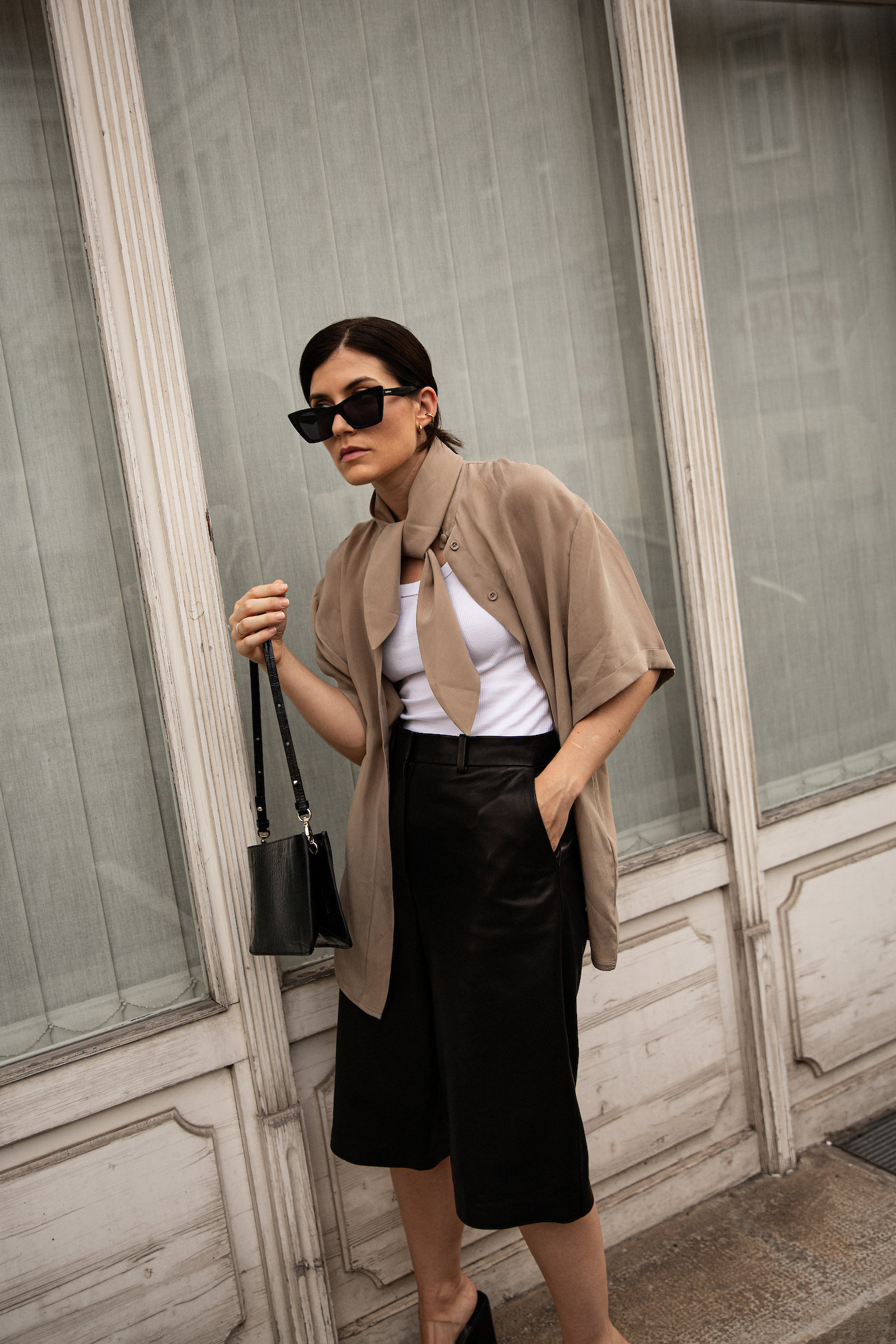 Best Buy: Leather Culottes + Filippa K Rib Knit Singlet — VIENNA WEDEKIND