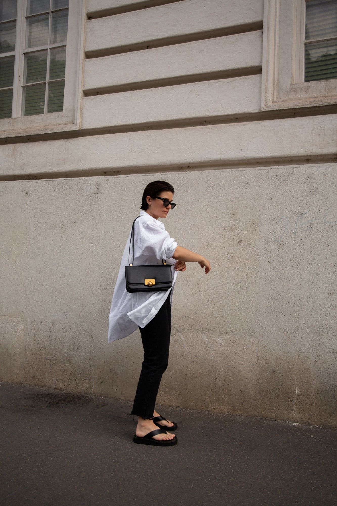 Oversized Linen Shirt Arket Linen Shirt The Row Ginza Sandals