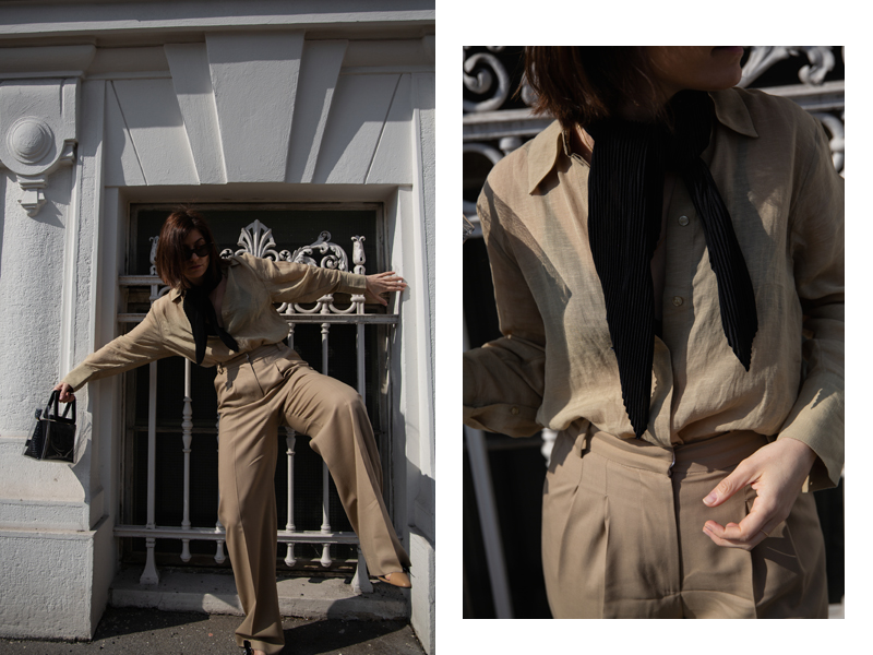 Linen Shirt + Tailored Pants I More up on viennawedekind.com #staud #lowclassic #linenshirt